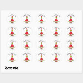 Grinch | Namaste Kerstman Ronde Sticker (Vel)
