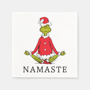 Grinch Namaste Kerstman Servet