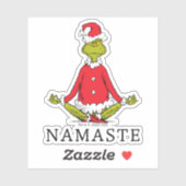 Grinch | Namaste Kerstman Sticker (Vel)