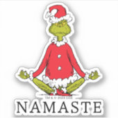 Grinch | Namaste Kerstman Sticker (Voorkant)
