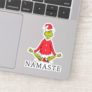 Grinch Namaste Kerstman Sticker