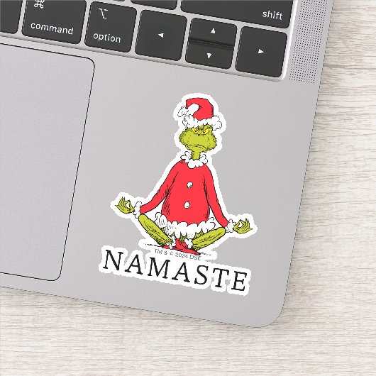 Grinch | Namaste Kerstman Sticker (Detail)