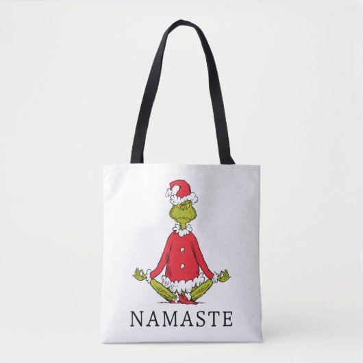 Grinch | Namaste Kerstman Tote Bag (Voorkant)