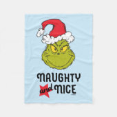 Grinch | Naughty & Nice Fleece Deken (Voorkant)