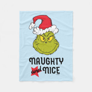 Grinch Naughty & Nice Fleece Deken