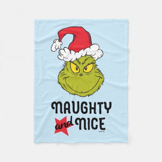 Grinch | Naughty & Nice Fleece Deken (Voorkant)