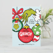 Grinch Ornament Christmas Party Feestdagenkaart (Staand voorkant)