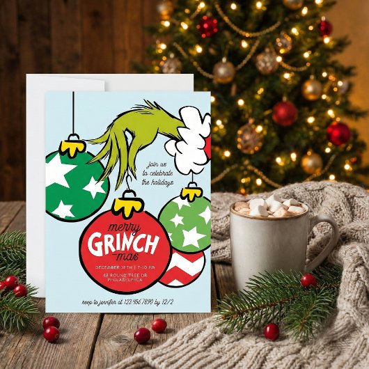 Grinch Ornament Christmas Party Feestdagenkaart