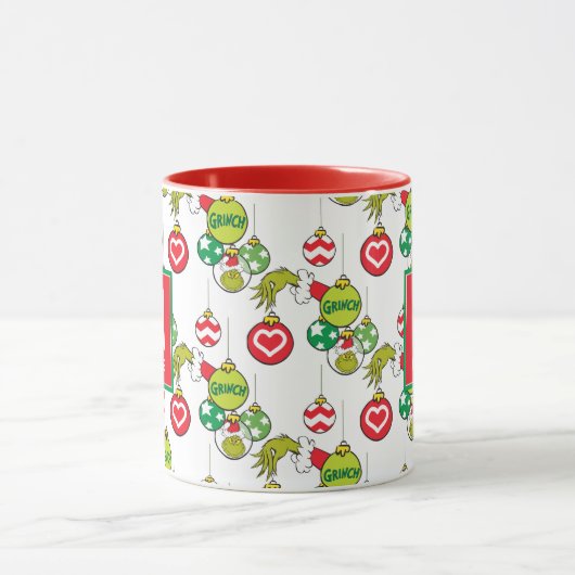 Grinch-Ornament | Jouw naam en Initiaal toevoegen Mok (Midden)