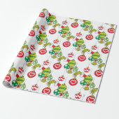 Grinch Ornament Pattern Cadeaupapier (Uitgerold)