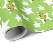Grinch Peeking Star Pattern Cadeaupapier (Rol Hoek)