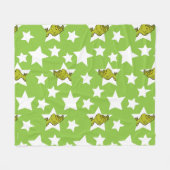 Grinch Peeking Star Pattern Fleece Deken (Voorkant (Horizontaal))