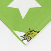 Grinch Peeking Star Pattern Fleece Deken (Hoek)