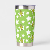 Grinch Peeking Star Pattern Geïsoleerde Drinkbeker (Links)
