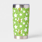 Grinch Peeking Star Pattern Geïsoleerde Drinkbeker (Voorkant)
