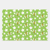 Grinch Peeking Star Pattern Inpakpapier Vel (Voorkant 2)