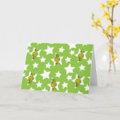 Grinch Peeking Star Pattern Kaart (Gele Bloem)