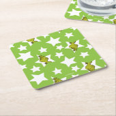 Grinch Peeking Star Pattern Kartonnen Onderzetters (Schuin)