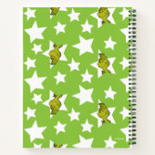 Grinch Peeking Star Pattern Notitieboek (Achterkant)
