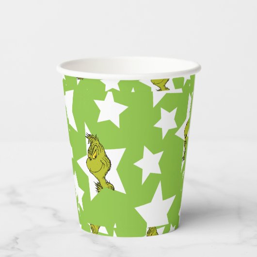 Grinch Peeking Star Pattern Papieren Bekers (Achterkant)