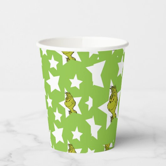 Grinch Peeking Star Pattern Papieren Bekers (Links)