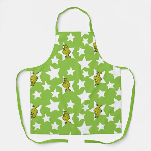 Grinch Peeking Star Pattern Schort (Voorkant)