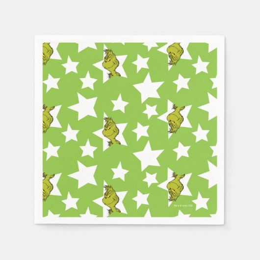 Grinch Peeking Star Pattern Servet (Voorkant)