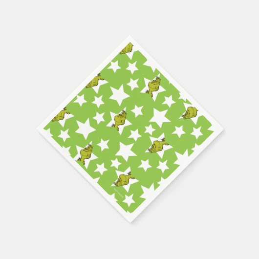 Grinch Peeking Star Pattern Servet (Hoek)