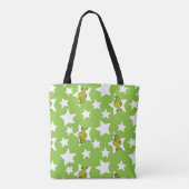 Grinch Peeking Star Pattern Tote Bag (Achterkant)