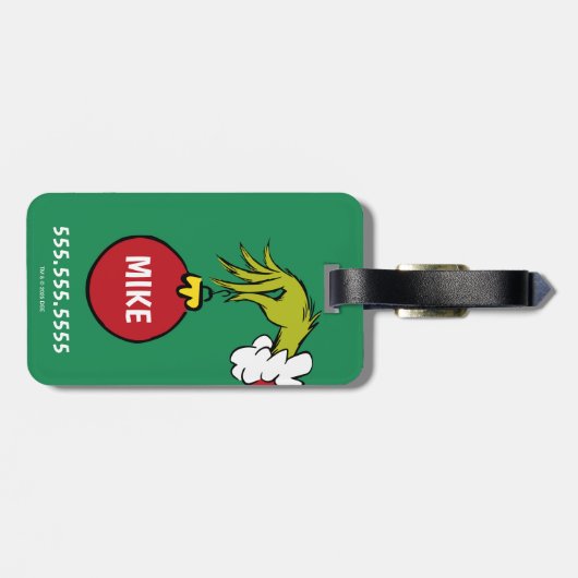 Grinch | Personalized Ornament Bagagelabel (Achterkant horizontaal)
