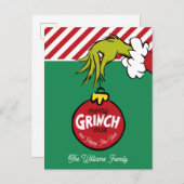 Grinch | Personalized Ornament Feestdagenkaart (Voorkant / Achterkant)