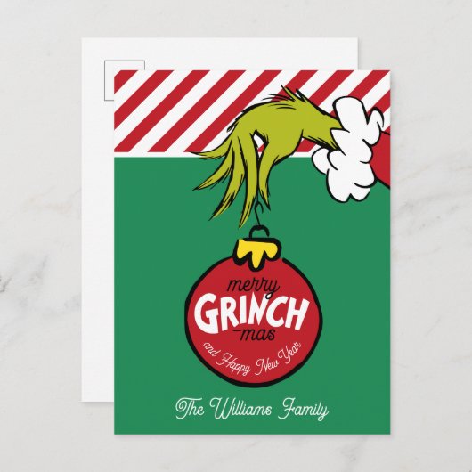Grinch | Personalized Ornament Feestdagenkaart (Voorkant / Achterkant)