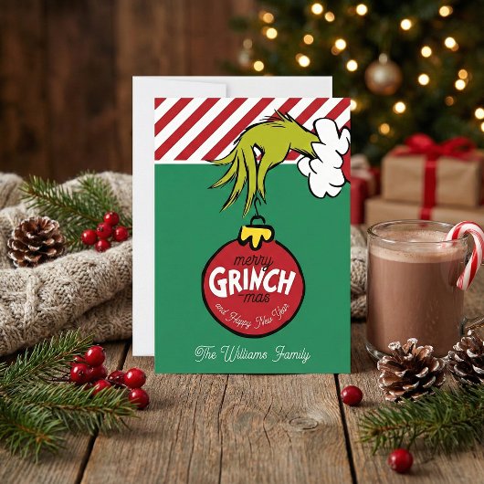 Grinch | Personalized Ornament Feestdagenkaart