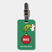 Grinch | Persoonlijk ornament Bagagelabel (Voorkant verticaal)