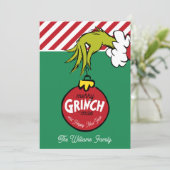 Grinch | Persoonlijke kerstboomversiering Feestdagenkaart (Staand voorkant)