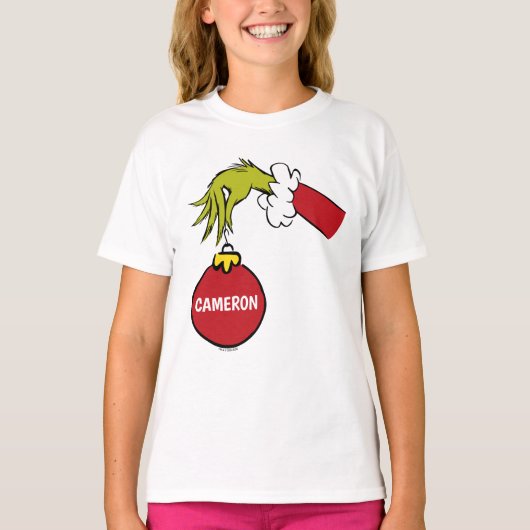 Grinch | Persoonlijke naam T-shirt (Voorkant)