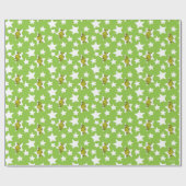 Grinch Piepend Sterrenpatroon Cadeaupapier (Vlak)