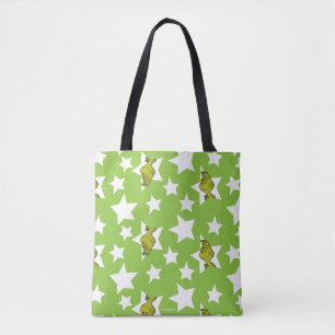 Grinch Piepend Sterrenpatroon Tote Bag