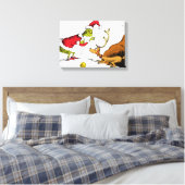 Grinch prepareert Max de rendier Canvas Afdruk (Insitu (Slaapkamer))