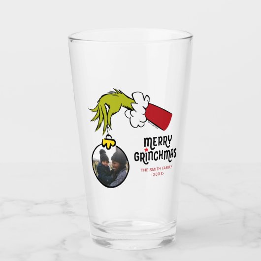 Grinch | Prettige Grinch Kerst Foto Glas (Voorkant)