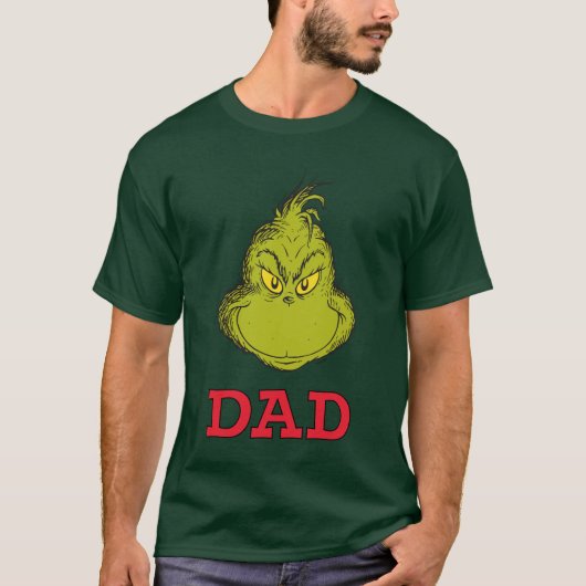 Grinch Rood en Groen Sneeuwvlok Verjaardag T-shirt (Voorkant)