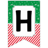 Grinch Rood en Groen Sneeuwvlok Verjaardag Vlaggetjes (Tweede vlag)