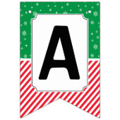 Grinch Rood en Groen Sneeuwvlok Verjaardag Vlaggetjes (Derde vlag)