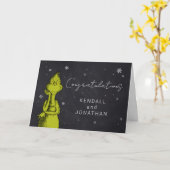 Grinch Schoolbord Baby Shower Kaart (Gele Bloem)