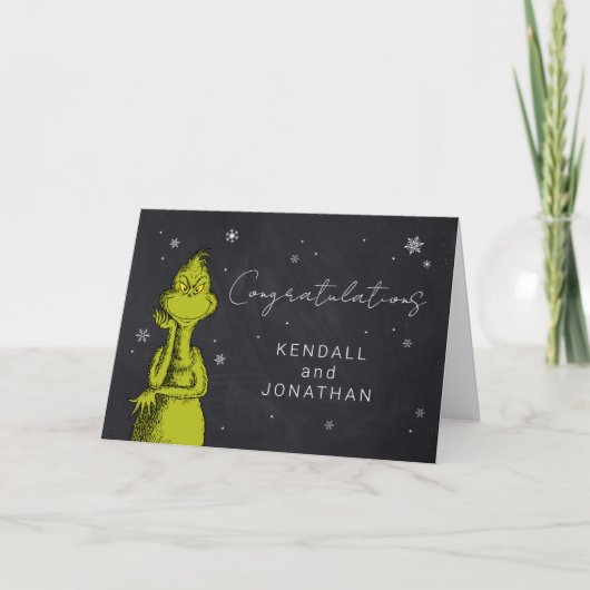 Grinch Schoolbord Baby Shower Kaart (Voorkant)