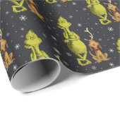 Grinch Schoolbord Verjaardag Cadeaupapier (Rol Hoek)