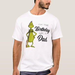 Grinch Schoolbord Verjaardag Meisje Papa T-shirt