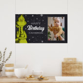 Grinch Schoolbord Verjaardag Poster (Keuken)