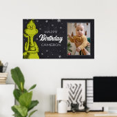 Grinch Schoolbord Verjaardag Poster (Thuiskantoor)