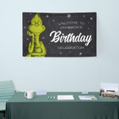 Grinch Schoolbord Verjaardag Spandoek (Beurs)